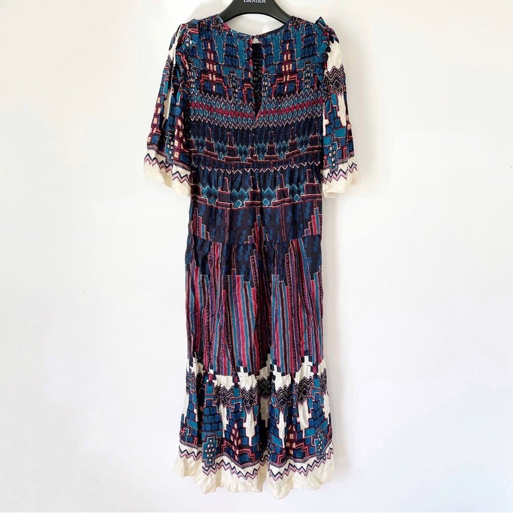 ba&sh Blue Multi Printed Maxi Dress - Picture 9 of 12